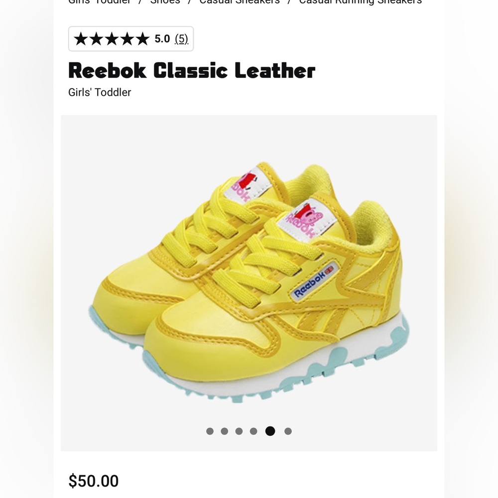 Reebok classic leather peppa pig version